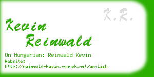 kevin reinwald business card